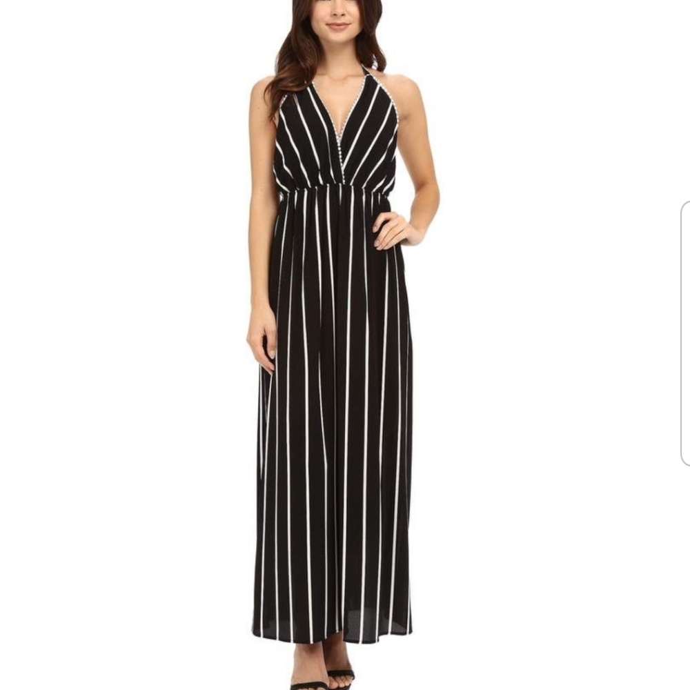 ISO Brigitte Bailey Petra Striped Halter Dress